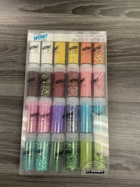 American Crafts Wow Extra Fine Glitter 0.88Oz Iridescent(24 Pc)