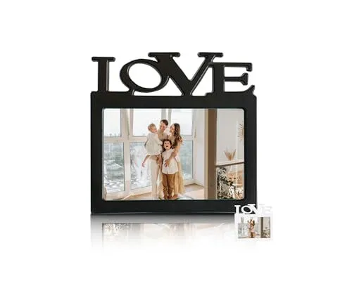 Cadre photo Love Love noir pour photos de 10 x 15 cm cadre photo cadre photo ...