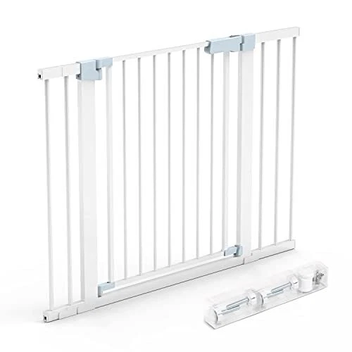 Comfurya Retractable Baby Gate for Stairs - Extra Wide Fits 29.5-46" Wide