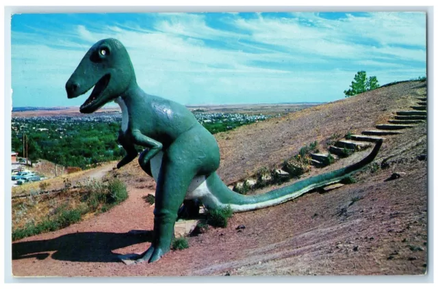 1960 Tyrannosaurus Rex King Of Tyrants Dinosaur Park View Rapid City SD Postcard