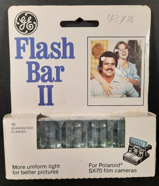 GE Flash Bar II for Polaroid SX-70 Camera 10 Flashes New Factory Sealed NOS