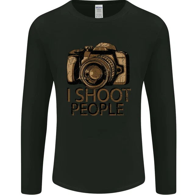 T-shirt a maniche lunghe Photography I Shoot People Photographer da uomo