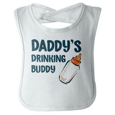 Daddys Drinking Buddy Funny Fathers Day Gift Baby Boy Infant Burp Cloth Bib