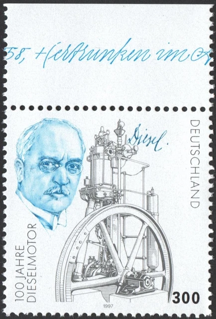 GERMANY STAMP cv£5.50 1997 Centenary of Diesel Engine MNH XF