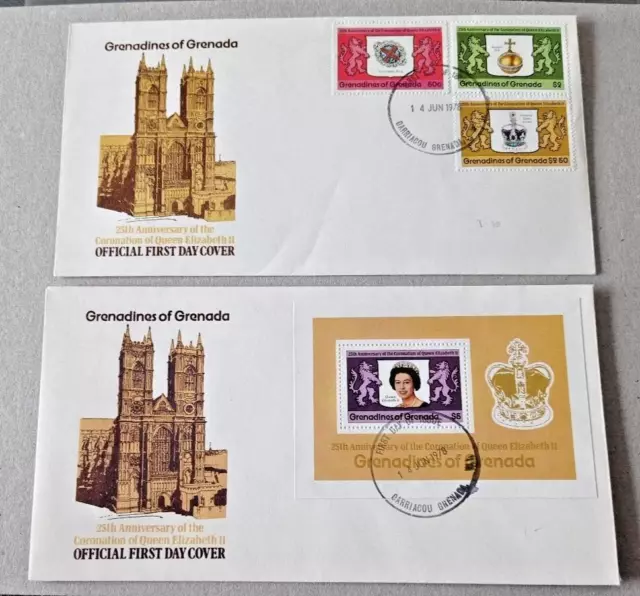 Grenadines of Grenada  1978 The 25th Anniversary of Coronation First Day Cover