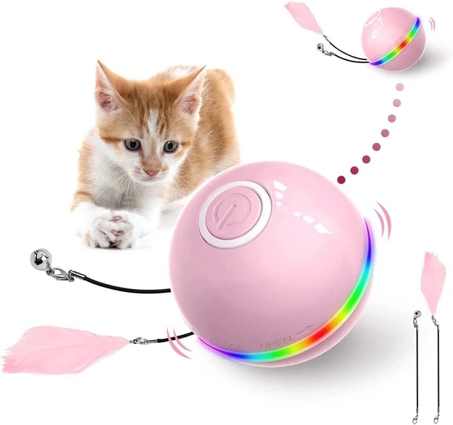 Interactive Cat Toys for Indoor Cat Rechargeable Automatic Cat Toy Wicked Ball