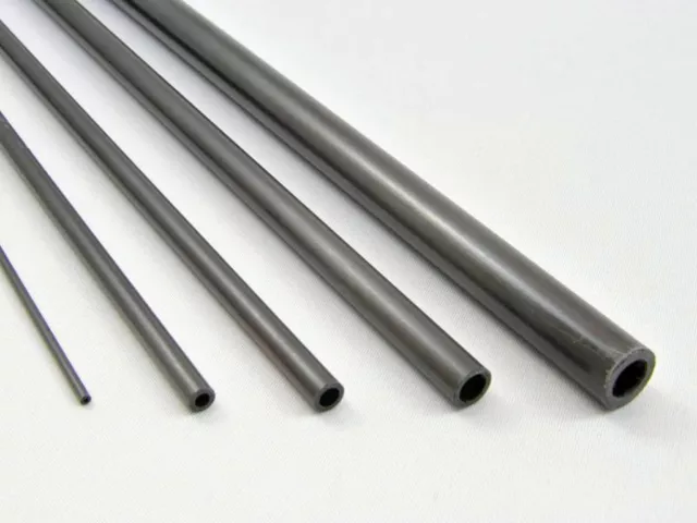 Short 200mm Lengths Pultruded Carbon Fibre Tubes : 2, 3, 4, 5, 6,8,10, 12mm OD