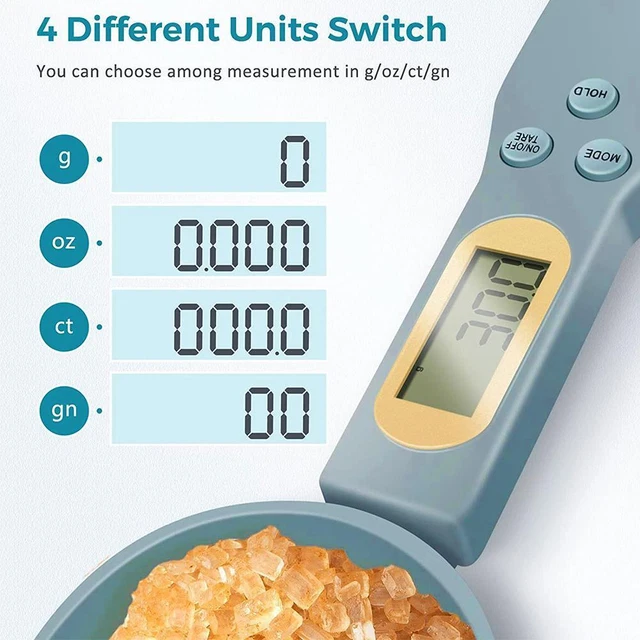 1x Escala Digital LCD Cuchara Electrónica Medición de Peso Alimentos 500g/0.1g D1O6