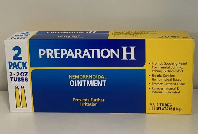 Preparación H ungüento para hemorroides - paquete de 2 (2 OZ cada uno)