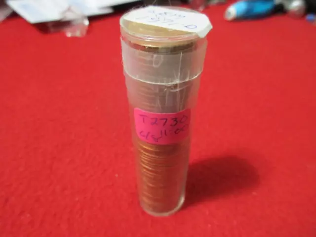 Roll of BU 1971-D LINCOLN MEMORIAL PENNYS                                 #T2730