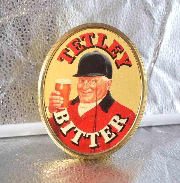 VINTAGE TETLEY BITTER Solid Brass Beer Tap Front Clip Tetley Bitter Man