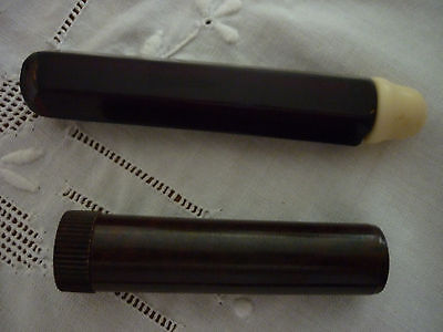 Bakelite Antique Cylindrical Shaped Needle Cases - Early 20th Century X 2