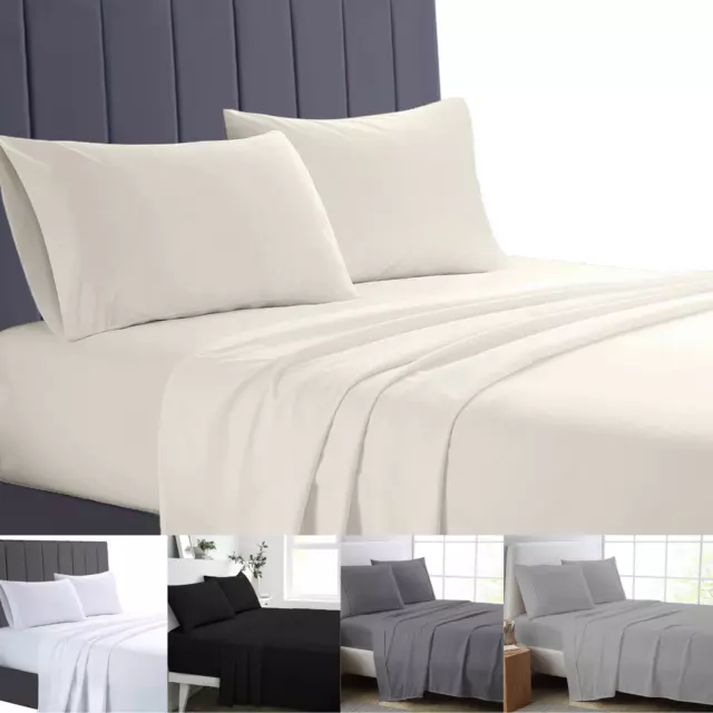 200 Thread Count Lenzuolo 100% Cotone Lenzuolo Piatto Singolo Doppio Re Super