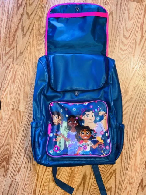 Disney Kids Encanto Blue  16" Backpack NWOT School Overnight Laptop Bag Padded