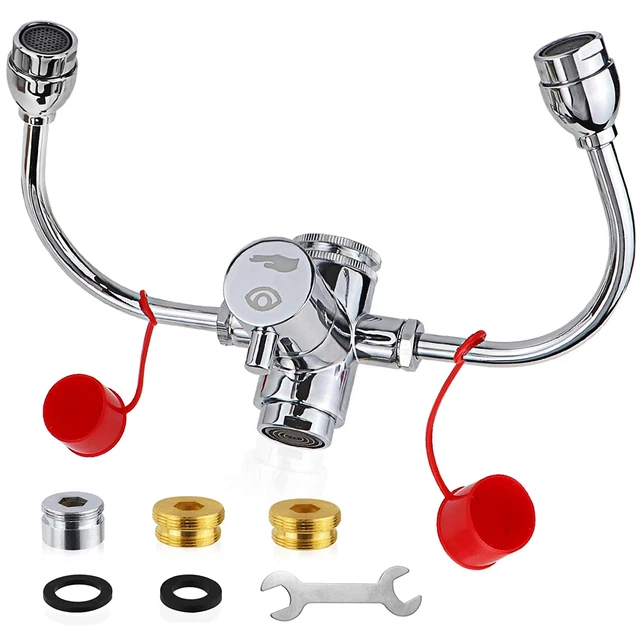 Eyewash Station Faucet Eye Wash for Sink Attachment 360Â°Rotation Eye Wash Stat