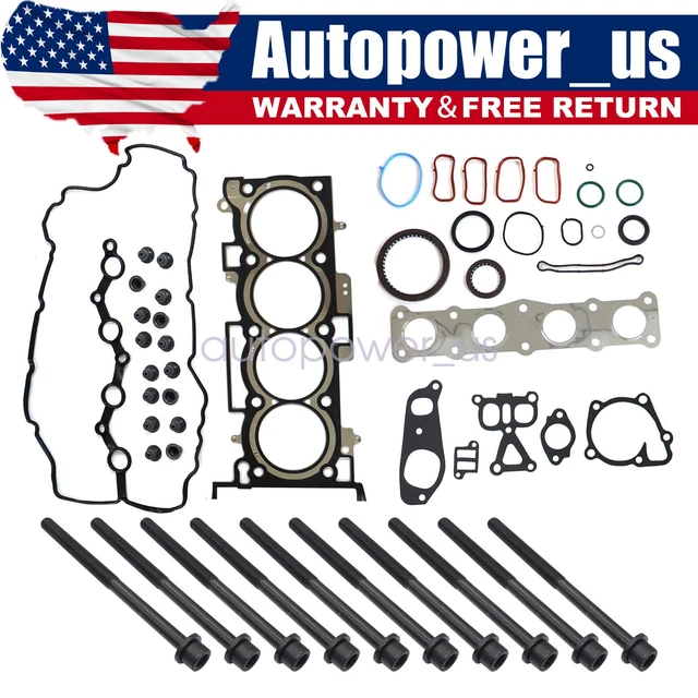Complete Head Gasket & Bolt Kit - Fits 2004-2009 Hyundai Tiburon/Sonata & Kia Optima 2.7L V6 (G6BA Engine) 4 thumbnail image