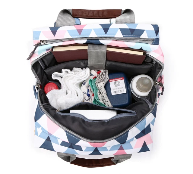 Waterproof Baby Nappy Changing Maternity Printing Bag Large Capacity Backpack 6