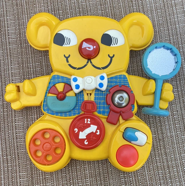 VINTAGE 1982 MATCHBOX Yellow Teddy Bear Toy Cot Activity Toddler 