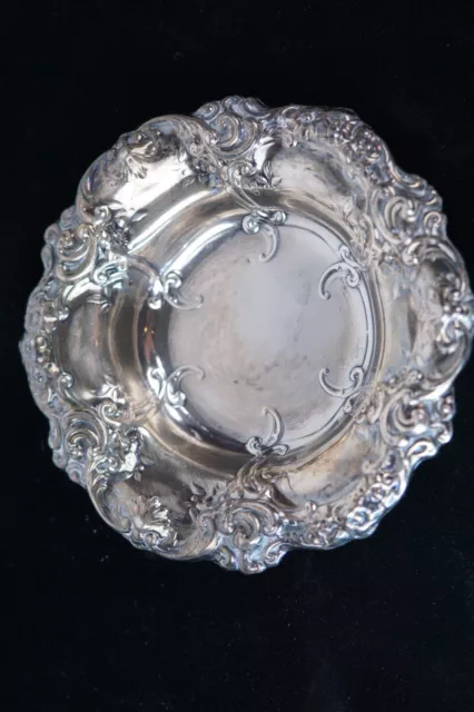 Vintage Gorham Sterling Silver 5.25” Dish #816 original 89 grams Floral design