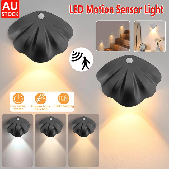 Motion Sensor LED Night Light Body Induction Lamp USB Rechargeable Wall Mount AU