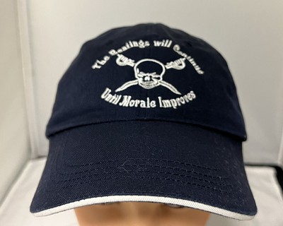 The Beatings Will Continue Until Morale Improves Hat Cap Pirate Skull Sword