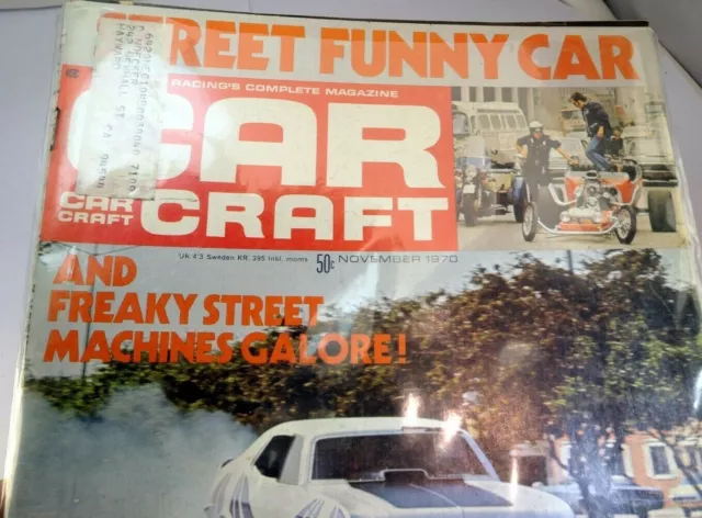 Car Craft Magazine November 1970 "Street Funny Car" Racing Freaky Machine Galore