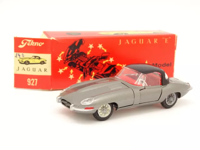 Tekno 1/43 - Jaguar Type E Cabriolet Grise 927 avec boîte