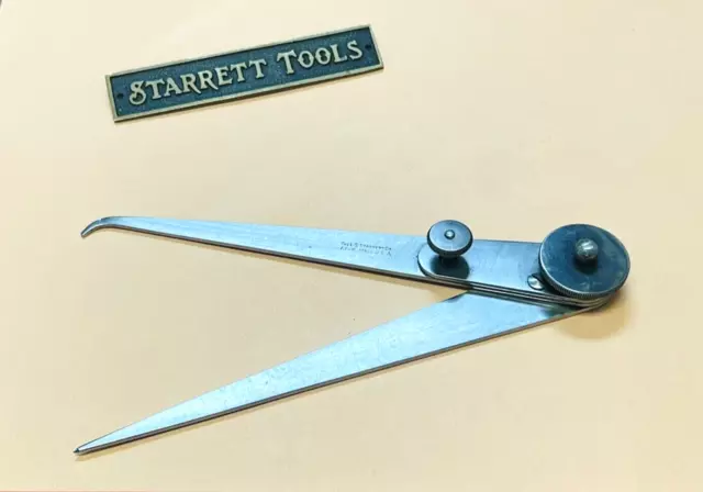 Starrett No.242-6  6” Lock-Joint Hermaphrodite Caliper with Solid Points. USA.