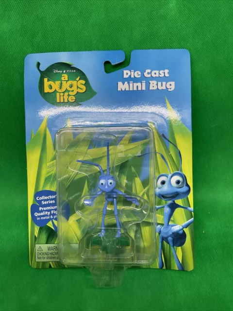 VINTAGE A BUG'S's LIFE DIE CAST MINI BUG MATTEL - FLIK - Sealed On Card