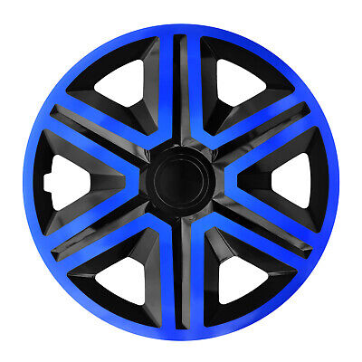 14" Hub Caps Wheel Covers Trims 14 inch Set of 4 Blue Black ABS Plastic Trim UK