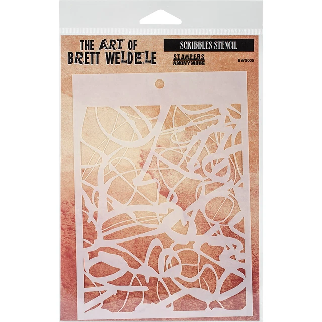 Stencil Brett Weldele 6,5""X4,5"" - scarabocchi -BWS-5