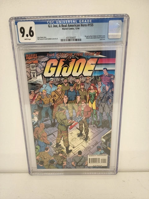 GI Joe #155 CGC 9.6 🔥 WHITE PAGES 🔥  Final Marvel Issue Low Print Run 1994