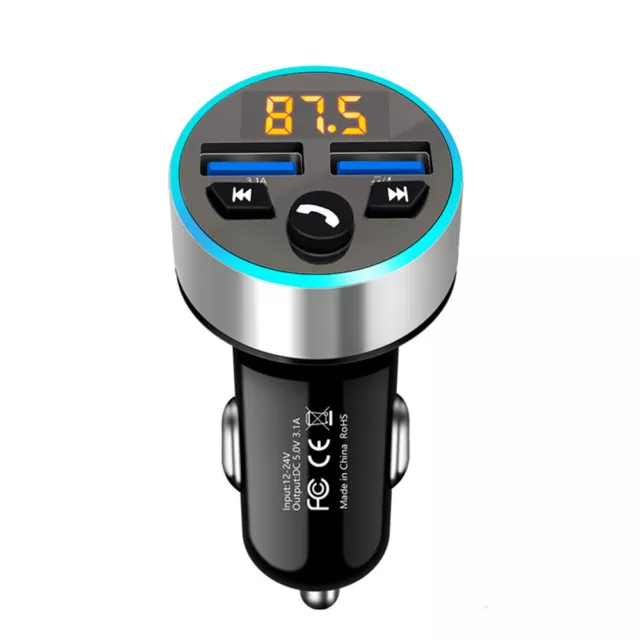 Wireless Bluetooth Car FM Transmitter MP3 Player 2 USB Charger Handsfree Kit