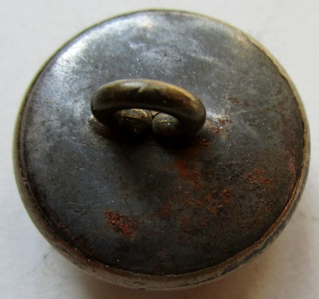 Ancien bouton bombé en métal argenté du 19é pour la sureté publique, de 21 mm 2