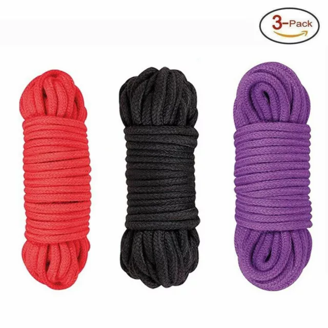 3 Pack Soft Rope for Bondage/Restraint/Japanese Shibari/BDSM/32FT/10M Hogtie