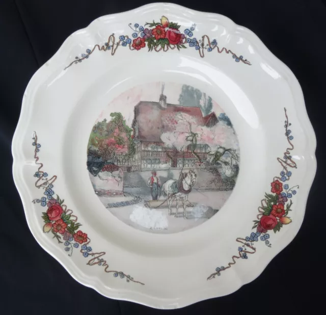 Assiette Sarreguemines Obernai Decor H Loux 2 Ancienne Vintage