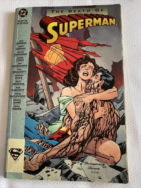 The Death of Superman Comic Book First Edition Print Modern Age VTG 1993