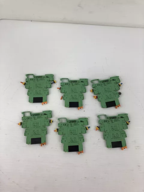 Phoenix Contact Base and Relay PLC-BSC-24DC/21 and ART-NR 2966618 - Lot of 6