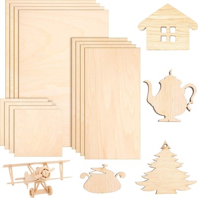 N\A 10 Pezzi Fogli di Legno di Balsa Fogli di Legno Balsa Sottile Compensato in Legno Incompiuto Tavola per Modello Artigianale Fai da Te,Navi E Artigianato 
