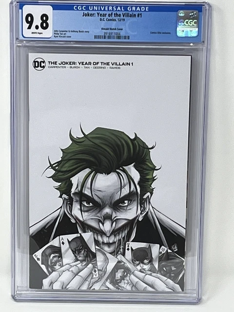 Joker: Year of the Villain #1 CGC 9.8 Kincaid Sketch Cover Comics Elite