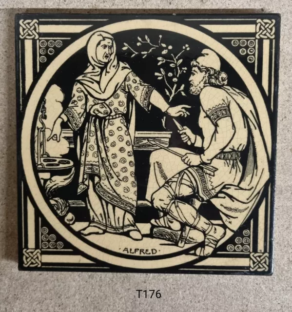 antique minton tile from early English histories series