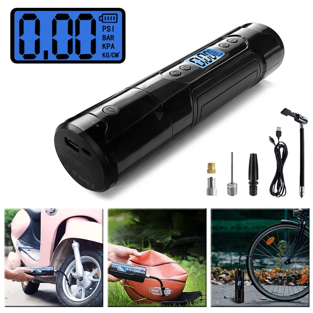 Profi Digitale Luftpumpe Mini Auto Luftpumpe Wireless Reifenpumpe 1000 mAh Pumpe