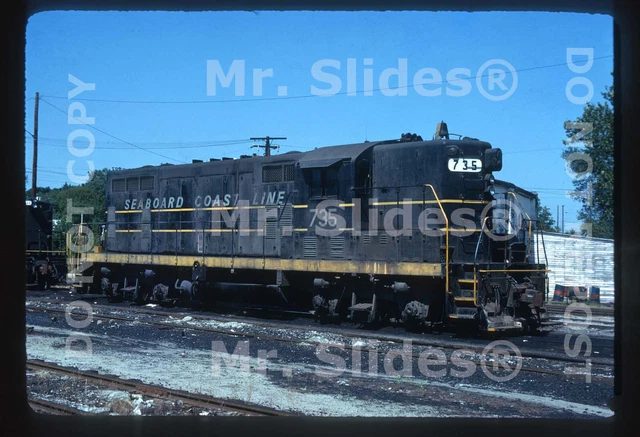 Original Slide SCL Seaboard Coast Line GP7 735 Richmond VA 1976