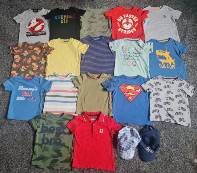Boys 18-24 Months (1.5-2 Years) Clothes Bundle Short Sleeve Tshirts (x17) & Hats