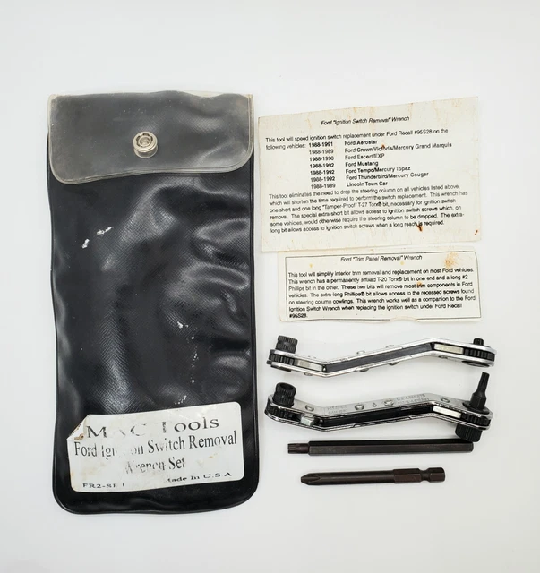 MAC TOOLS FORD Ignition Switch Removal Wrench Set FR2SET Retired