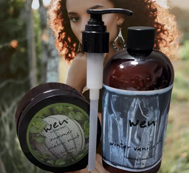 Wen Summer Melon Mint 8Oz/Mask + Winter Vanilla Mint 160Z/Cleansing Conditioner