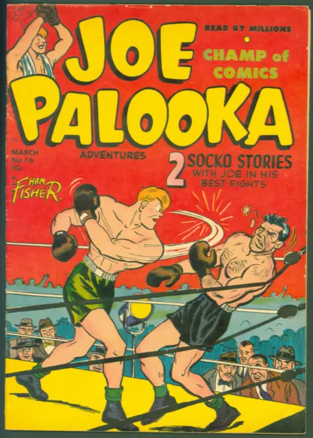VTG 1953 Golden Age Harvey Comics Joe Palooka #76 F/VF Boxing Cover