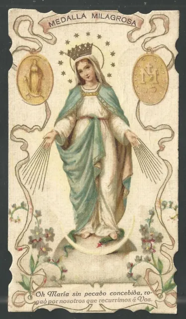 Santino antico de la Madonna Milagrosa image pieuse holy card estampa
