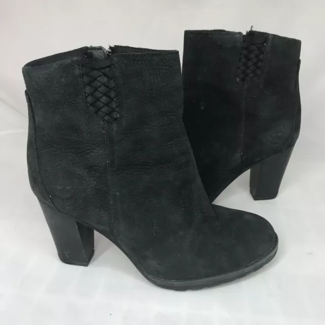 Timberland Boots Womens 8 Heels Ankle Booties  Black