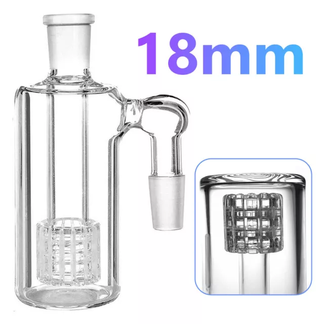 18mm Glass Ash Catcher 90 Degree Thick Pyrex Glass Water Bong Hookah 18mm Bowl